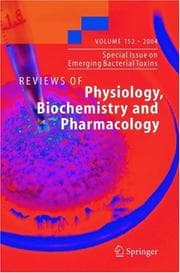Tapa de Reviews of Physiology, Biochemistry and Pharmacology