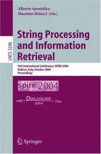 Tapa de String processing and information retrieval