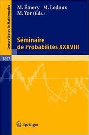 Tapa de Séminaire de Probabilités XXXVIII