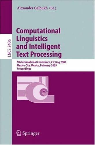 Tapa de Computational Linguistics and Intelligent Text Processing