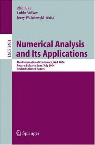 Tapa de Numerical analysis and its applications