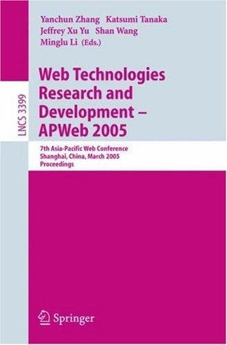 Tapa de Web technologies research and development, APWeb 2005