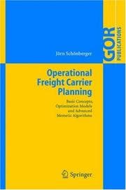 Tapa de Operational Freight Carrier Planning