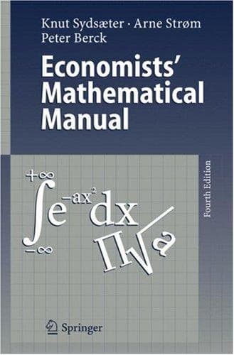 Tapa de Economists' mathematical manual