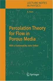 Tapa de Percolation Theory for Flow in Porous Media