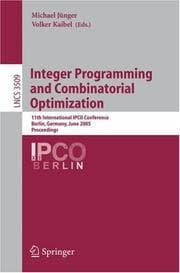 Tapa de Integer programming and combinatorial optimization