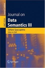 Tapa de Journal on Data Semantics III