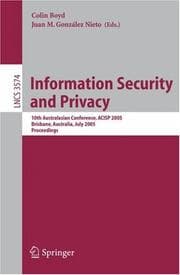 Tapa de Information security and privacy