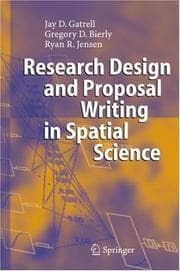 Tapa de Research design and proposal writing in spatial science