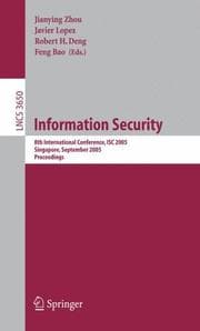 Tapa de Information Security (vol. # 3650)