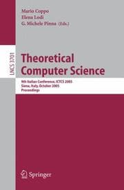 Tapa de Theoretical Computer Science (vol. # 3701)