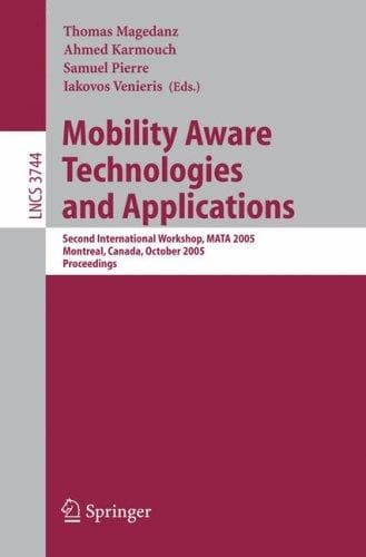 Tapa de Mobility aware technologies and applications