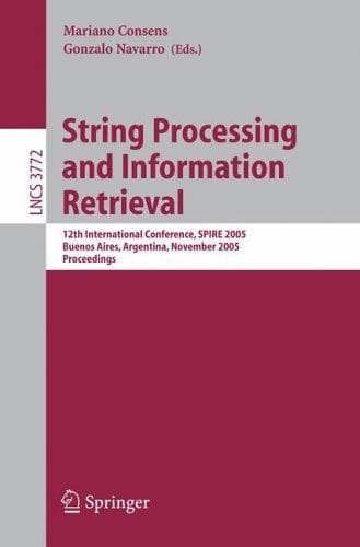 Tapa de String processing and information retrieval