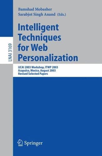 Tapa de Intelligent techniques for web personalization