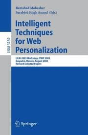 Tapa de Intelligent techniques for web personalization