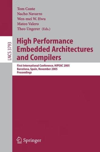 Tapa de High performance embedded architectures and compilers