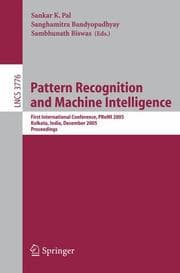 Tapa de Pattern recognition and machine intelligence