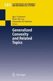 Tapa de Generalized convexity and related topics