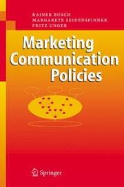 Tapa de Marketing communication policies