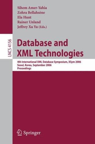 Tapa de Database and XML technologies