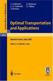 Tapa de Optimal transportation and applications