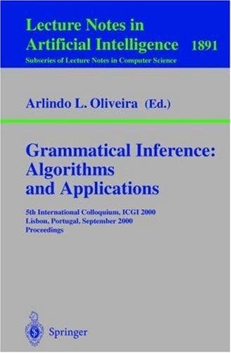 Tapa de Grammatical Inference: Algorithms and Applications
