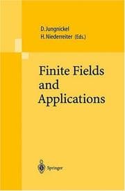 Tapa de Finite fields and applications