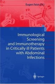 Tapa de Immunological Screening and Immunotherapy in Critically ill Patients with Abdominal Infections