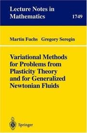 Tapa de Variational methods for problems from plasticity theory and for generalized Newtonian fluids