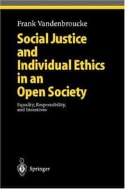 Tapa de Social Justice and Individual Ethics in an Open Society