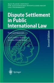 Tapa de Dispute settlement in public international law