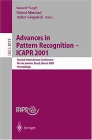 Tapa de Advances in pattern recognition