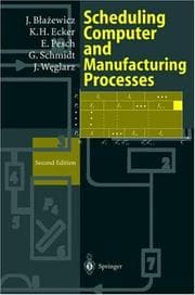 Tapa de Scheduling computer and manufacturing processes