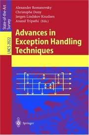 Tapa de Advances in exception handling techniques