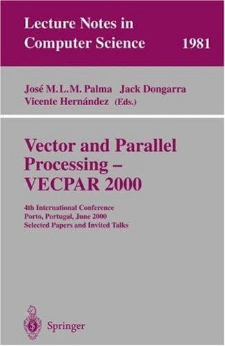 Tapa de Vector and parallel processing--VECPAR 2000