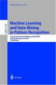 Tapa de Machine Learning and Data Mining in Pattern Recognition