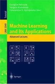 Tapa de Machine learning and its applications