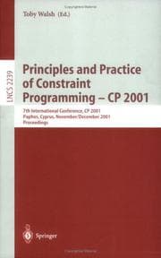 Tapa de Principles and Practice of Constraint Programming - CP 2001
