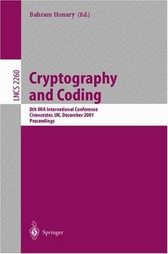 Tapa de Cryptography and Coding