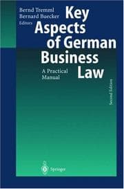 Tapa de Key aspects of German business law