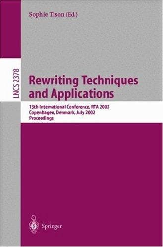 Tapa de Rewriting Techniques and Applications