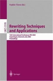 Tapa de Rewriting Techniques and Applications