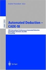 Tapa de Automated Deduction - CADE-18