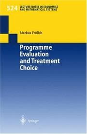 Tapa de Programme Evaluation and Treatment Choice
