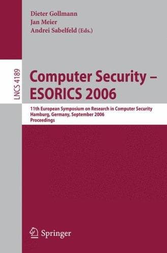 Tapa de Computer security--ESORICS 2006