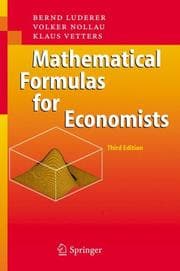 Tapa de Mathematical formulas for economists