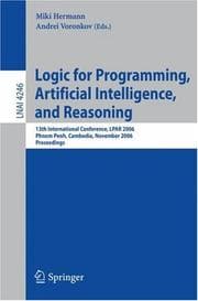 Tapa de Logic for programming, artificial intelligence, and reasoning