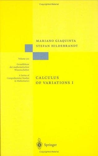 Tapa de Calculus of Variations I