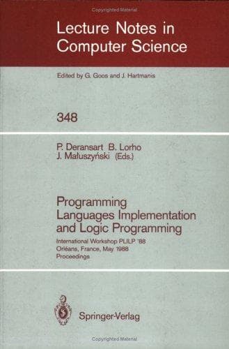 Tapa de Programming languages implementation and logic programming