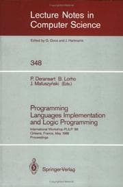 Tapa de Programming languages implementation and logic programming